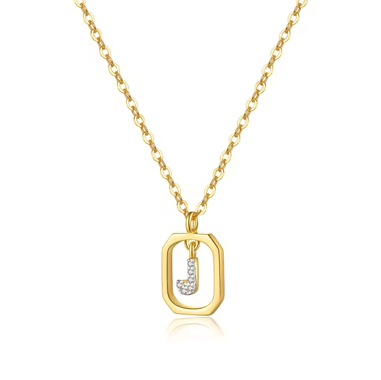 Collar Inicial Circonias J