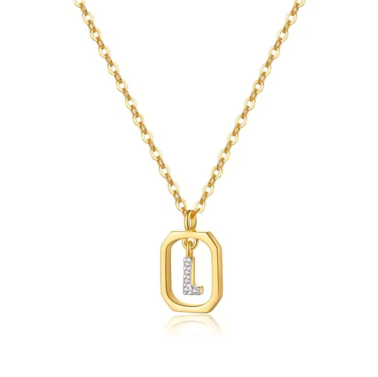 Collar Inicial Circonias L