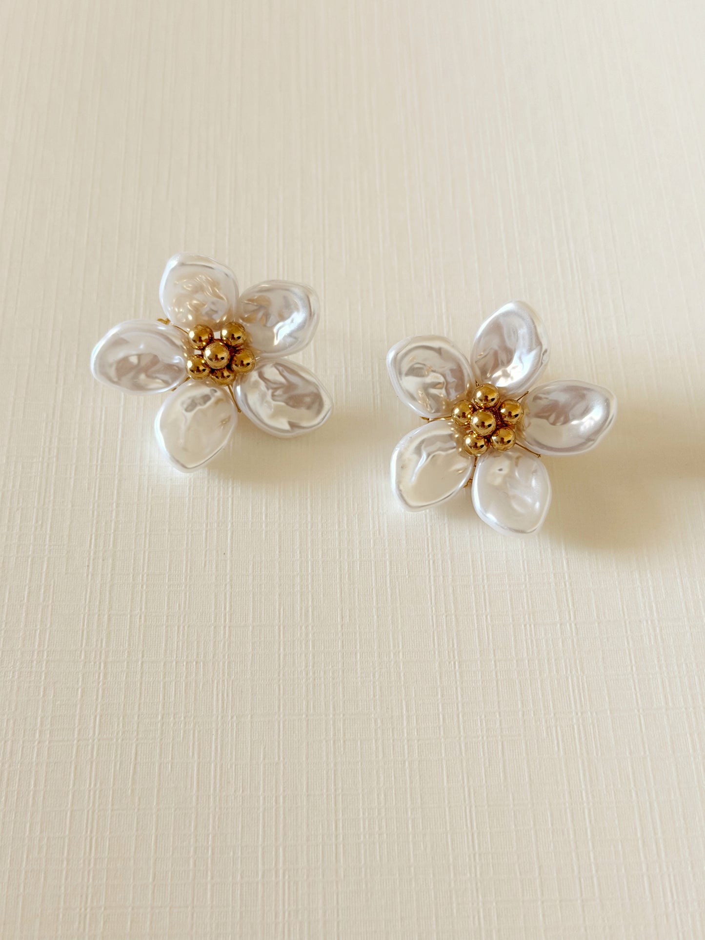 Pendientes Flor Perlas